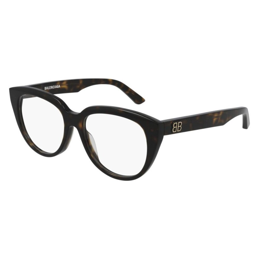 NEW BALENCIAGA EYEGLASSES BB0131O 005 DARK HAVANA WOMEN EYEWEAR